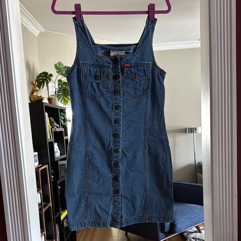 Denim Button-Down Dress